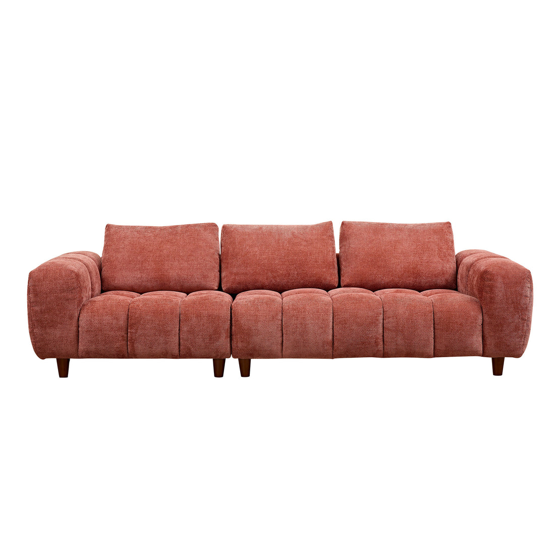 Convertible Sectional Sofa Couch, More Comfy L Shaped Sofa With Fabric Couch,Modern Design Marshmallow Sofa For Living Room And Office,Caramel Without Ottman Caramel Wood Fabric 3 Seat