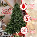 8Ft Christmas Tree Simulate Nature Advanced Materials Premium Hinged Spruce Artificial Douglas Firs Tree, Christmas Holiday Party Atmosphere Decoration Year Celebration Pe Pvc Xmas Tree Green