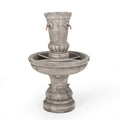 Frederick Outdoor Fountain, Light Brown Light Brown Polyresin