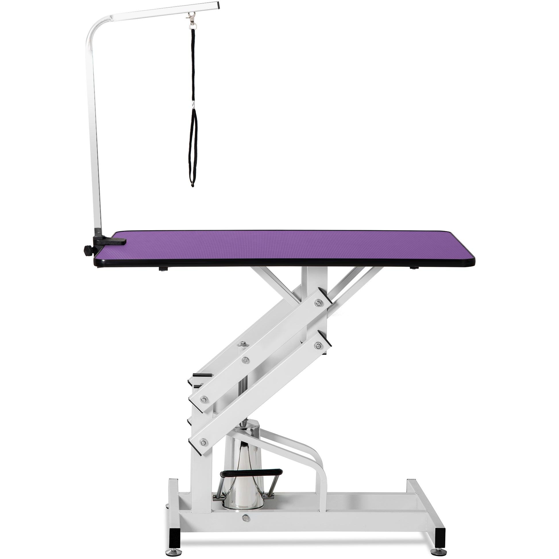 42.5Inch Hydraulic Pet Grooming Table Purple Mdf Steel