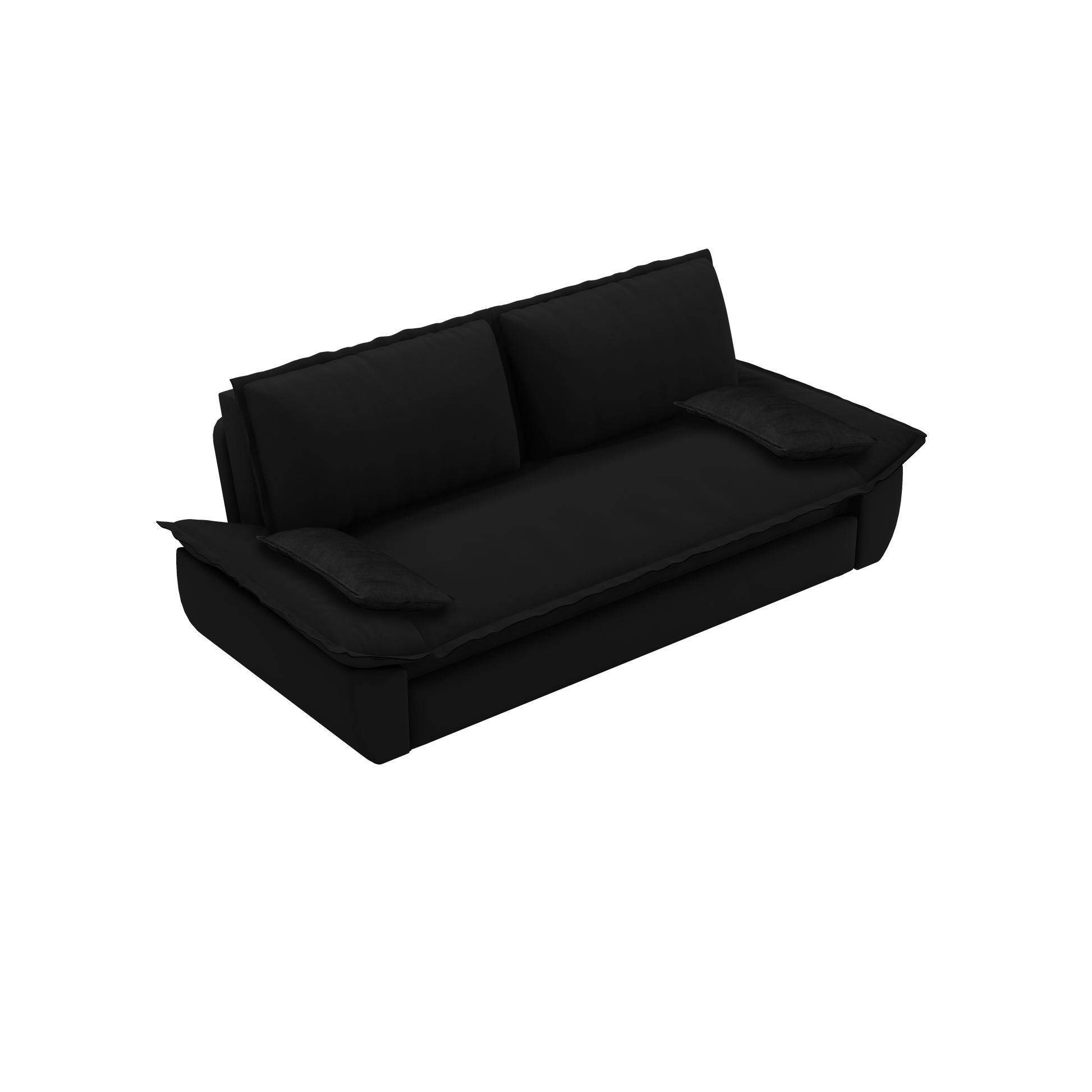 70.1" Queen Pull Out Sofa Bed, 3 In 1 Convertible Sleeper Sofa With 2 Soft Pillows,Multi Functional Velvet Loveseat Bed,Black Old Sku:W1885P151425 W1885P154641 Black Velvet Velvet 2 Seat