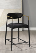 Jaramillo Counter Height Chair Assembled , Black Fabric & Black Finish Dn02716A Black Wood Metal