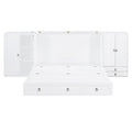 Queen Size Murphy Bed With Usb Port, Little Wardrobes And Drawers, White Queen White Particle Board Mdf