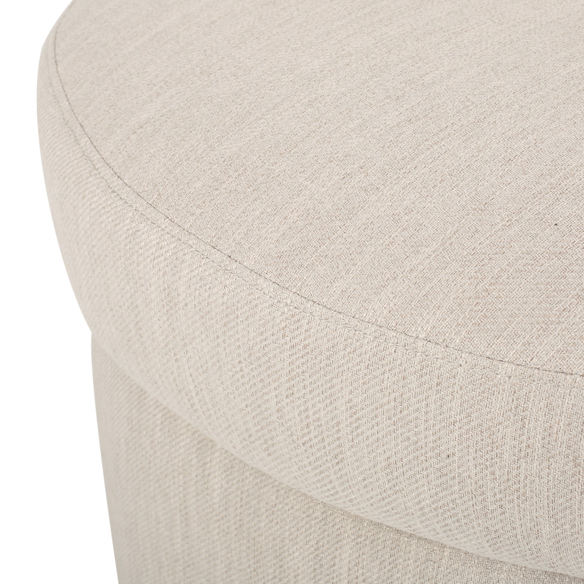 Swivel Club Chair Beige Brown Fabric