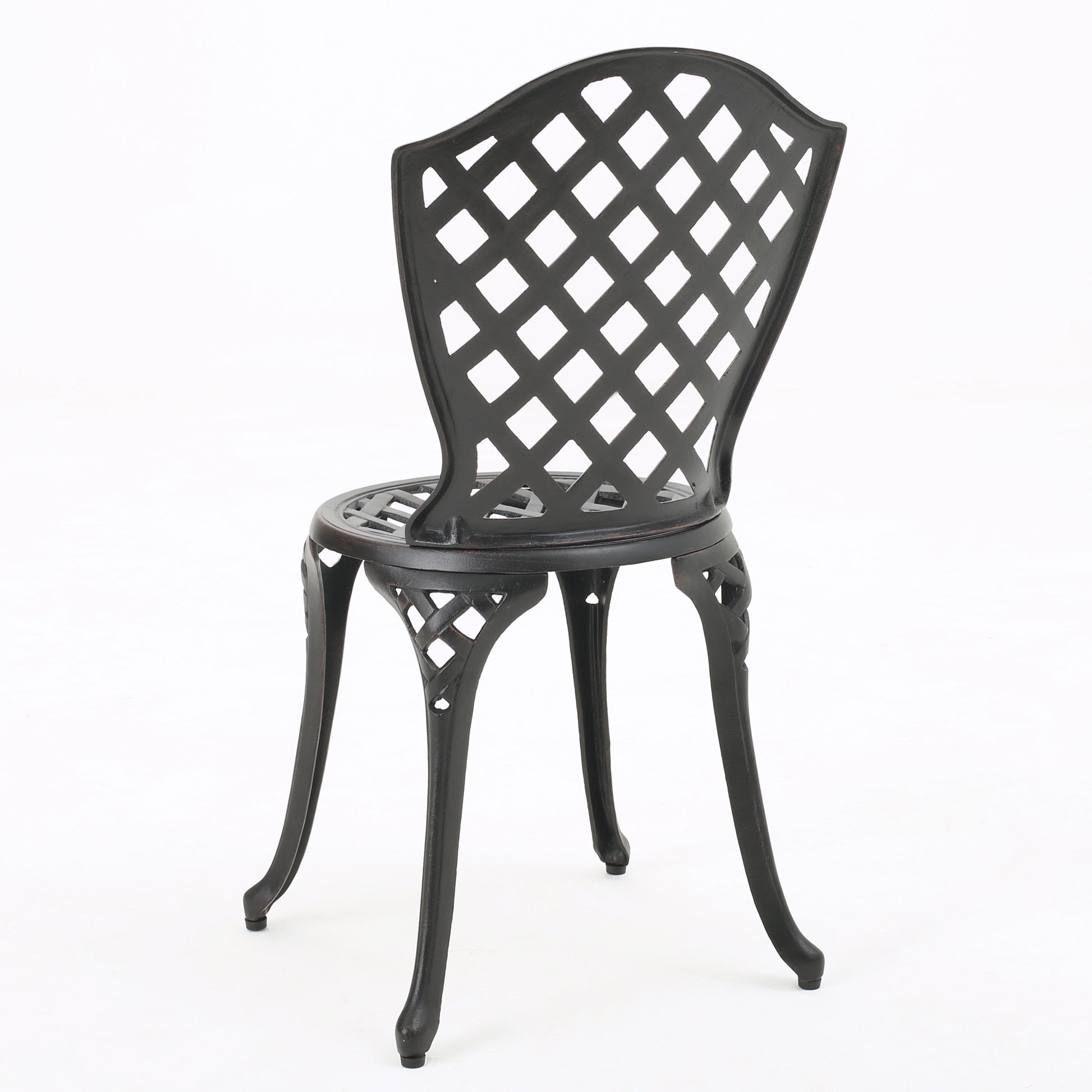 Bono Metal Bistro Set Black Aluminium