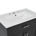 30 Inch Bathroom Vanity With Ceramic Sink And Large Storage The Perfect Choice For Small Bathrooms Black Bathroom Solid Wood Mdf