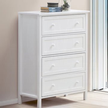 White 4 Drawer Chest White Bedroom Mdf Lvl