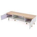 Tv Stand White Oak 50 59 Inches Wood