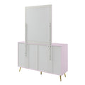 Gaines Dresser, Pink High Gloss Finish Bd02665 Not Include Mirror Pink Mdf Metal