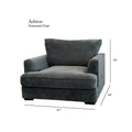 Ashton Grey Down Chair Grey Wood Chenille