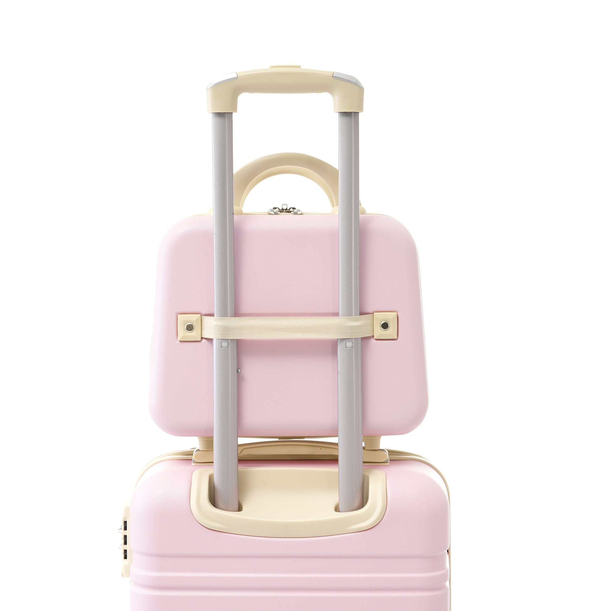 Hardshell Luggage Sets 3 Pieces 20" 28" Luggages And Cosmetic Case Spinner Suitcase With Tsa Lock Lightweight,Light Pink Light Pink Abs