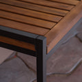 Hopkins Industrial Wood And Metal Bench Teak Acacia Wood