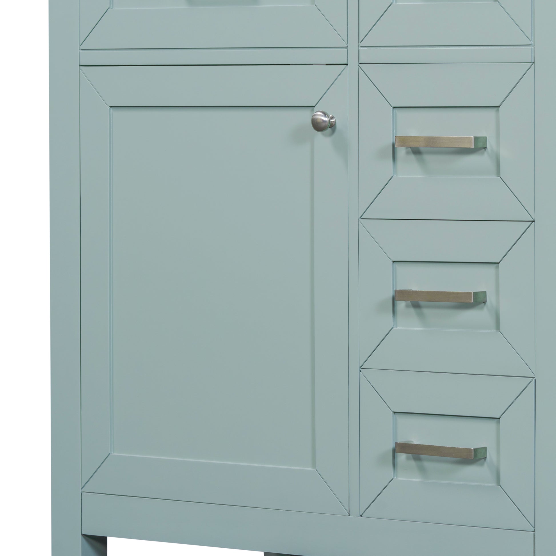 30" Bathroom Vanity With Sink Combo, Green Bathroom Cabinet With Drawers, Solid Frame And Mdf Board Green Solid Wood Mdf