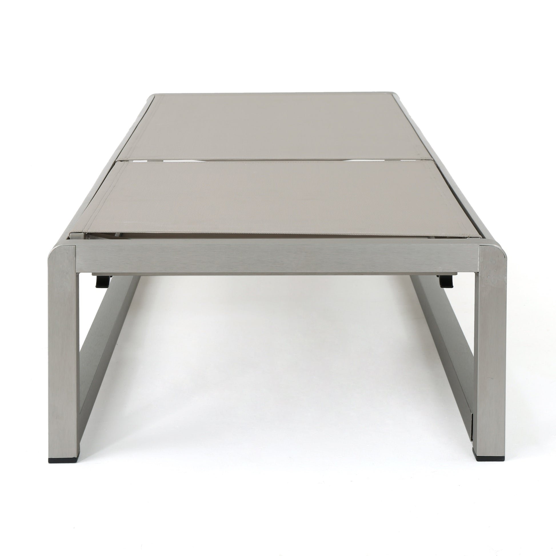 Modesta Chaise Lounge Set Of 2 Grey Mesh