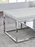 Aston 3 Pieces Occasional Table Set White White Marble