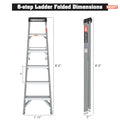 6 Fibreglass Step Ladder Series 250Lbs Grey Fiberglass