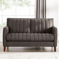 Ennis Leather Loveseat Chocolate Down Filling Genuine Leather