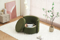 029 Teddy Fabric Swivel And Storage Chair With Back Cushion For Living Room,Green Green Primary Living Space Modern Foam Teddy