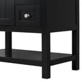30Inch Transitional Style Bathroom Vanity Cabinet Combo With Ceramic Sink,Soft Close Door Black Bathroom Solid Wood Mdf