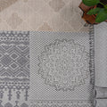 5X7 White Grey Trellis Indoor Outdoor Area Rug White Gray Polypropylene