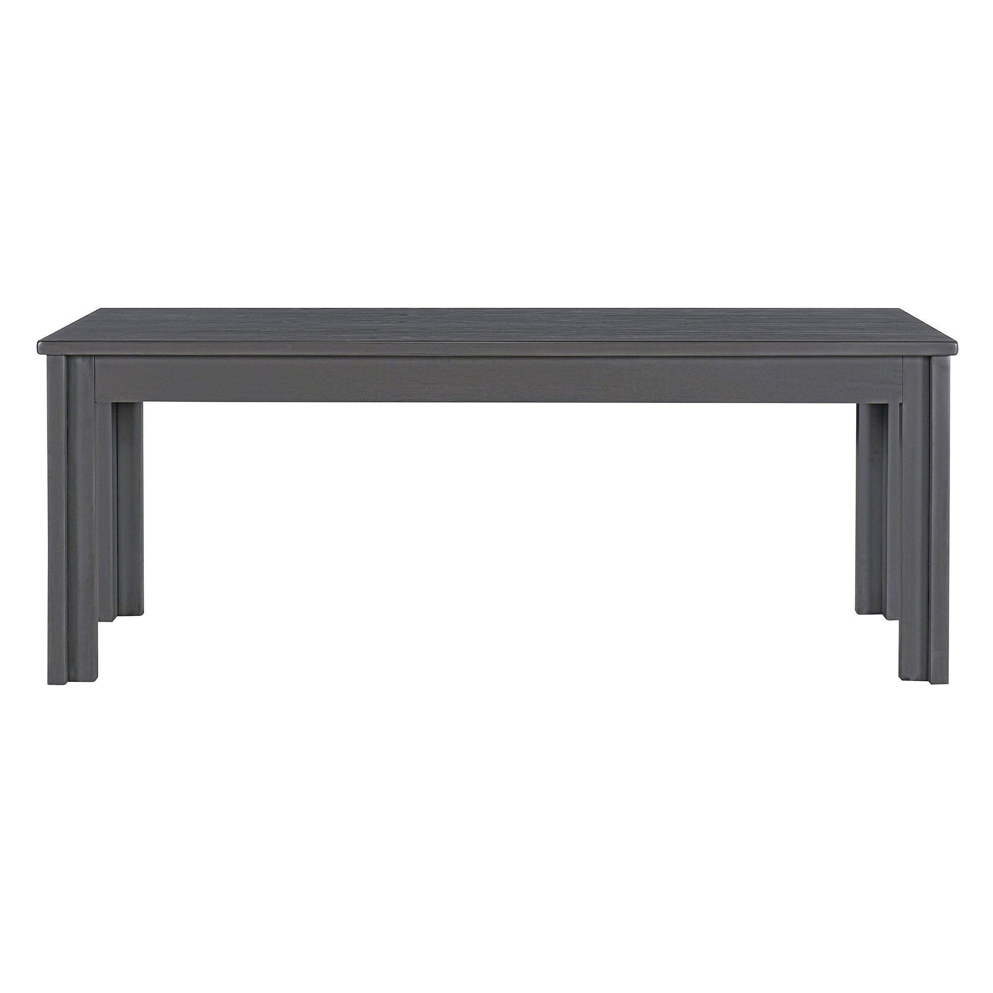 3 Piece Retro Dining Set, Rectangular Trestle Table And 2 Wood Benches For 4 People For Dining Room And Kitchen Grey Grey Solid Wood Mdf