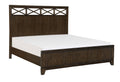 Contemporary Style Bedroom 1Pc Eastern King Bed Headboard With X Frame Insert Dark Brown Finish Wooden Furniture Modern Look Box Spring Required King Dark Brown Wood Bedroom Contemporary,Modern Panel Wood