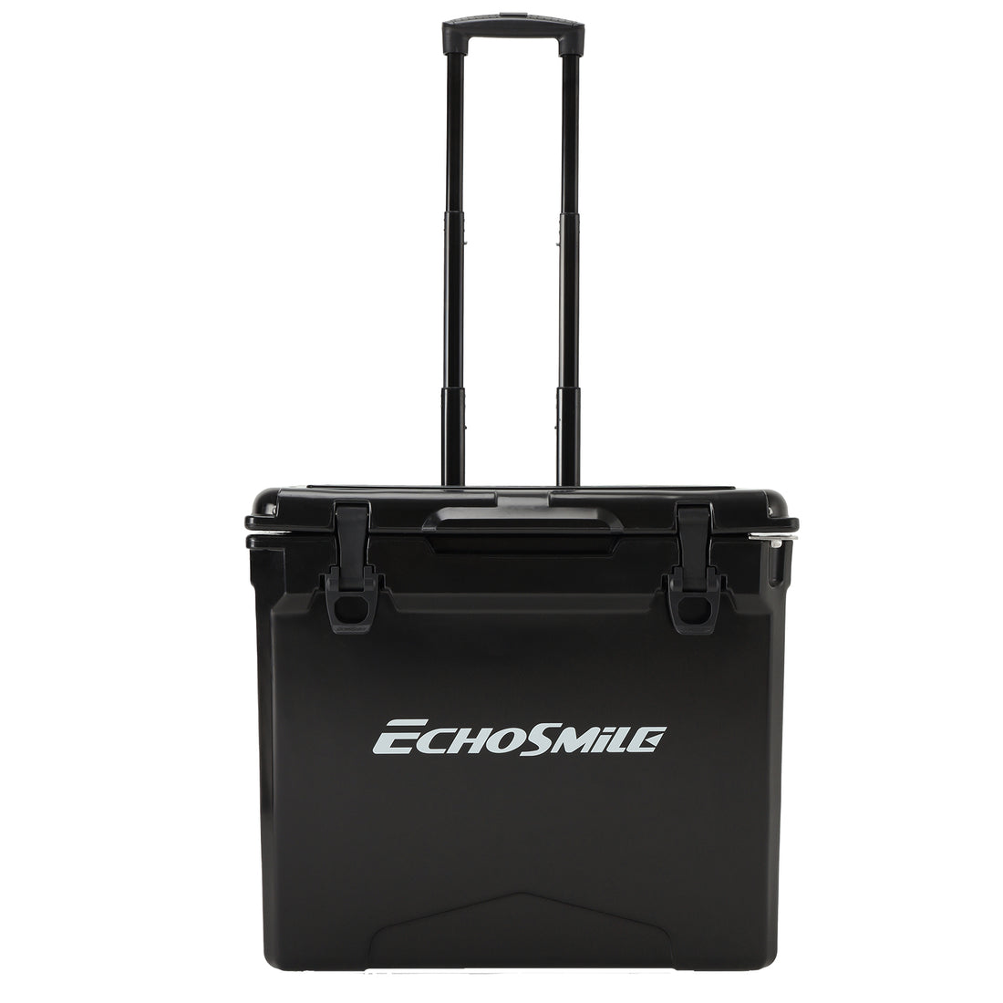45Qt Black Insulated Box With Wheels And Trolley Black Polyethylene