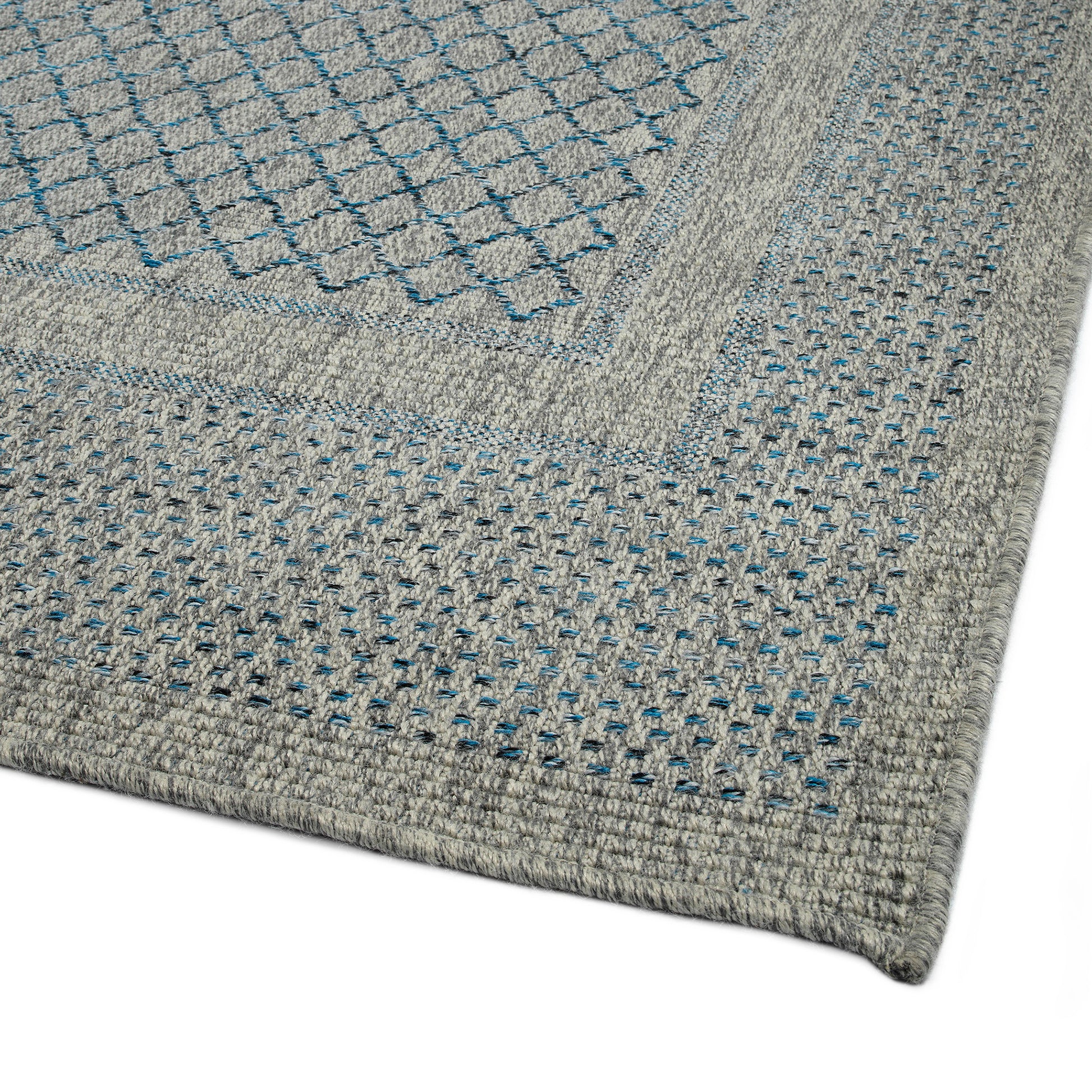 Modern, Transitional, Geometric, Southwestern, Textured High Low Cut & Loop 5'3" X 7'6" Rectangle Area Rug Multi Polypropylene