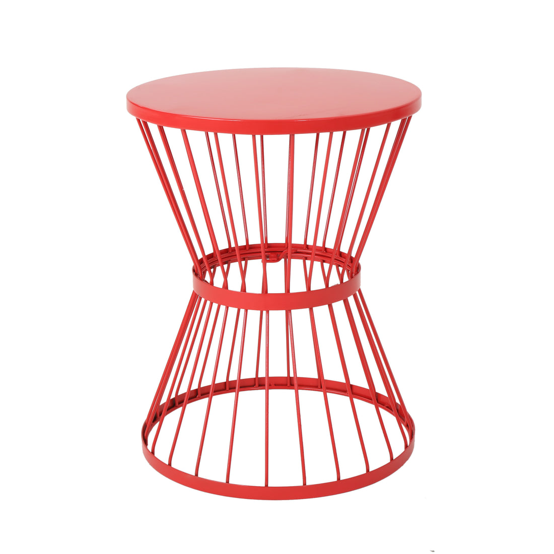 Lassen 16" Side Table Red Iron