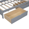 Wooden Twin Size Daybed With 2 Drawers, Daybed With Storage Shelf And Usb Charging Ports,Grey Twin Grey Wood