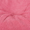 Kenli Modern Corduroy Polyester 3 Ft. Bean Bag Chair,Pink Rose Pink Fabric