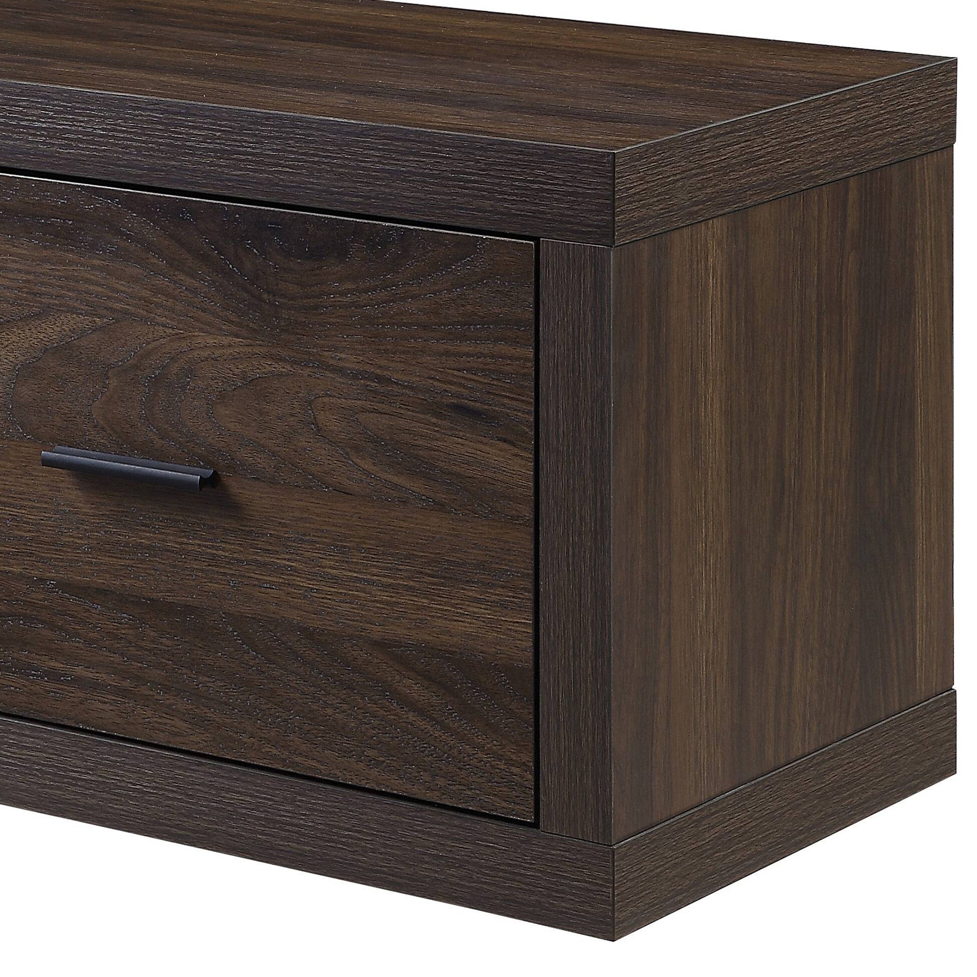 Walnut Tv Stand With 3 Drawers Walnut Primary Living Space 50 59 Inches Contemporary Wood