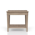 Sand Finished End Table With Storage Drawer Sand Solid Wood Mdf