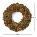 *Clearance Sale* 18.5'' Pine Cone Wreath Brown Multi Foam