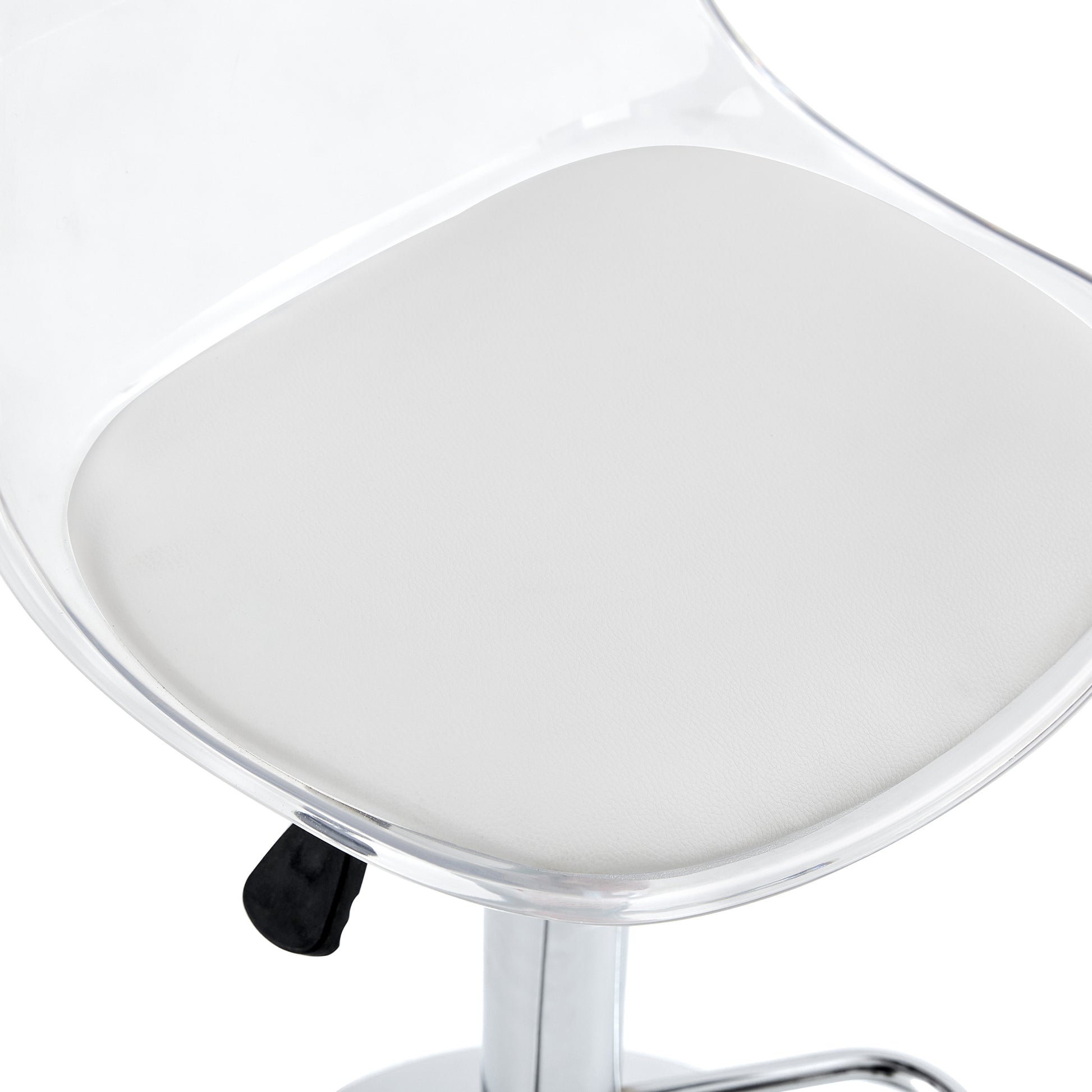 Modern Minimalist Bar Chairs And Bar Stools. Can Rotate 360 And Adjust Lifting. Pet Backrest And Pu Seats. Set Of 2. Suitable For Bars, Restaurants, And Front Desk Cashiers. White Pu