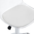 Modern Minimalist Bar Chairs And Bar Stools. Can Rotate 360 And Adjust Lifting. Pet Backrest And Pu Seats. Set Of 2. Suitable For Bars, Restaurants, And Front Desk Cashiers. W1151P172644 White Pu