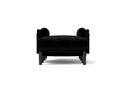 Black Multi Functional Adjustable Sofa, Convertible Lounge Chair And Guest Bed Black Velvet Metal Primary Living Space Medium Soft Loose Back Pillow Top Arms Foam Fabric Metal 1 Seat