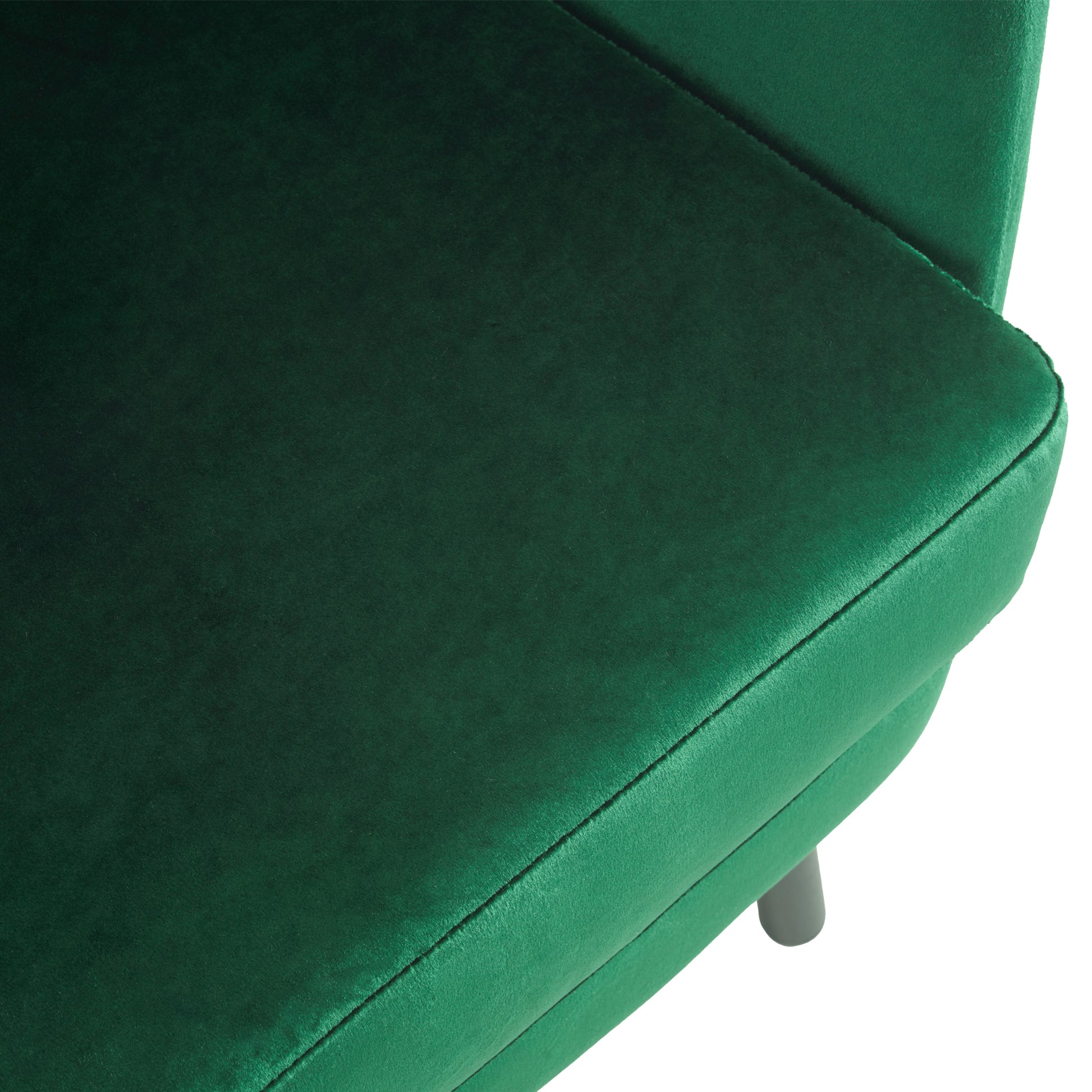 Wing Back Velvet Accent Chair, Modern Living Room Armchair Comfy Upholstered Single Sofa Chair For Bedroom Dorms Reading Reception Room With Metal Legs & Pillow, Green Green Velvet