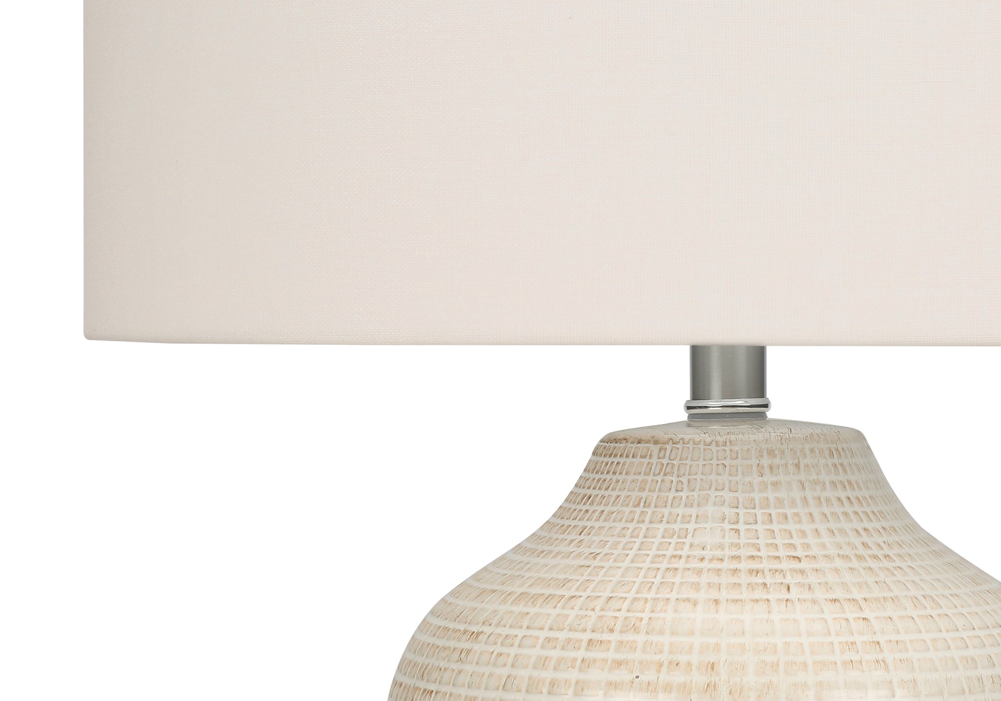 Lighting, 26"H, Table Lamp, Cream Ceramic, Ivory Cream Shade, Contemporary Cream Ceramic