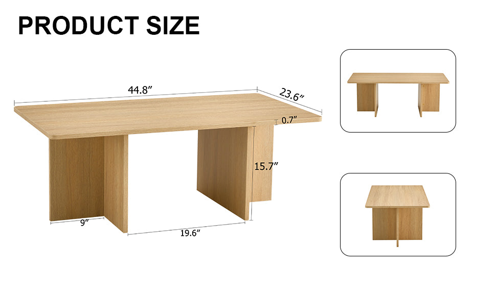 A Modern And Practical Wood Colored Coffee Table. The Coffee Table Is Made Of Medium Density Fiberboard Material And Is Suitable For Living Rooms, Bedrooms, And Study Rooms. Ct 2O Wood Mdf