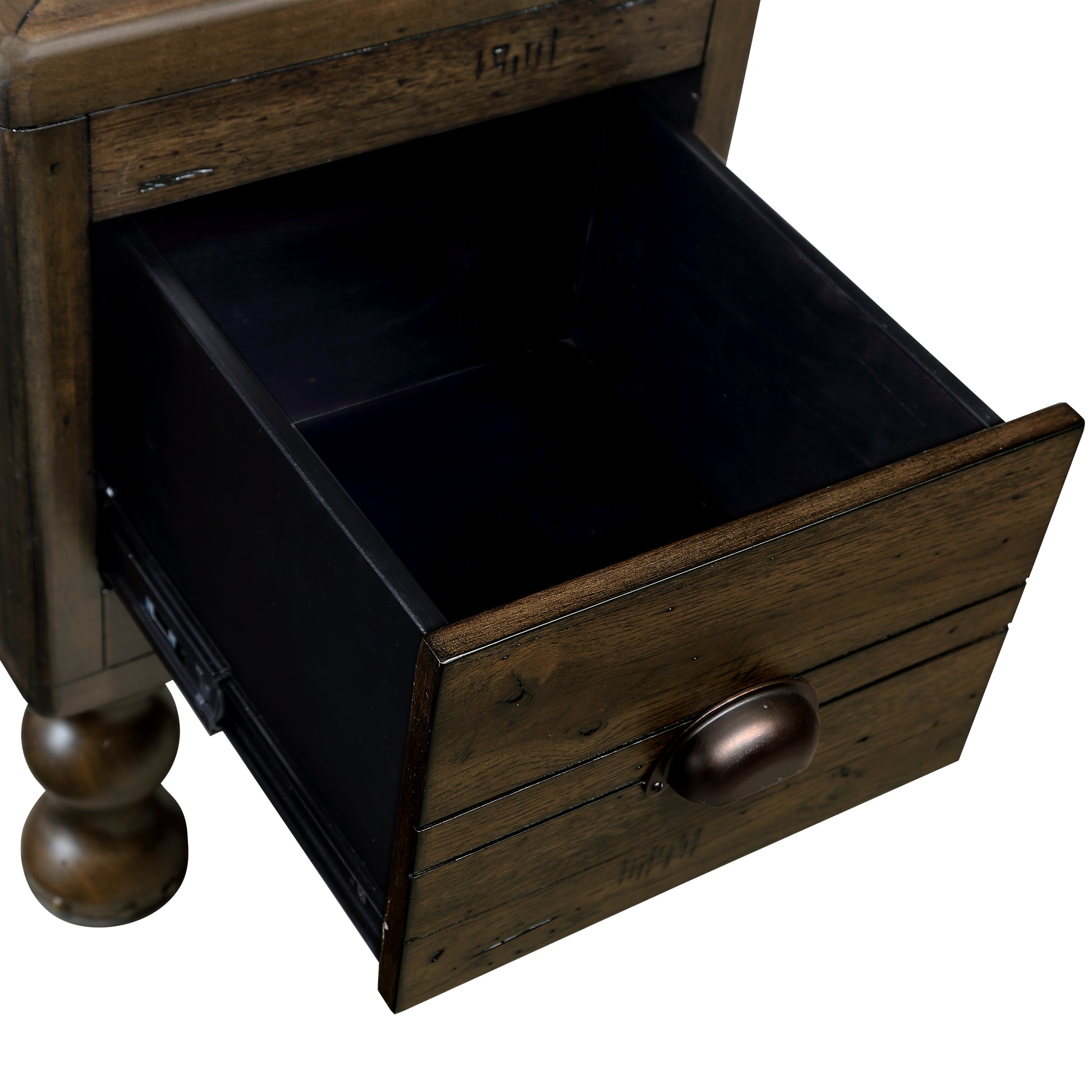 Solid Wood End Table, Rectangle 23.6 Inch Narrow Side Table With Drawer, Vintage Bedside Table Nightstand For Small Spaces, Living Room, Bedroom, Easy Assembly, Espresso Espresso Pine