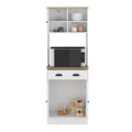 Albany Kitchen Pantry With 3 Doors Cabinet And Drawer Freestanding Multicolor Kitchen Shelves Included Modern Particle Board Engineered Wood