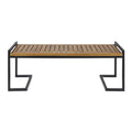 Hopkins Industrial Wood And Metal Bench Teak Acacia Wood