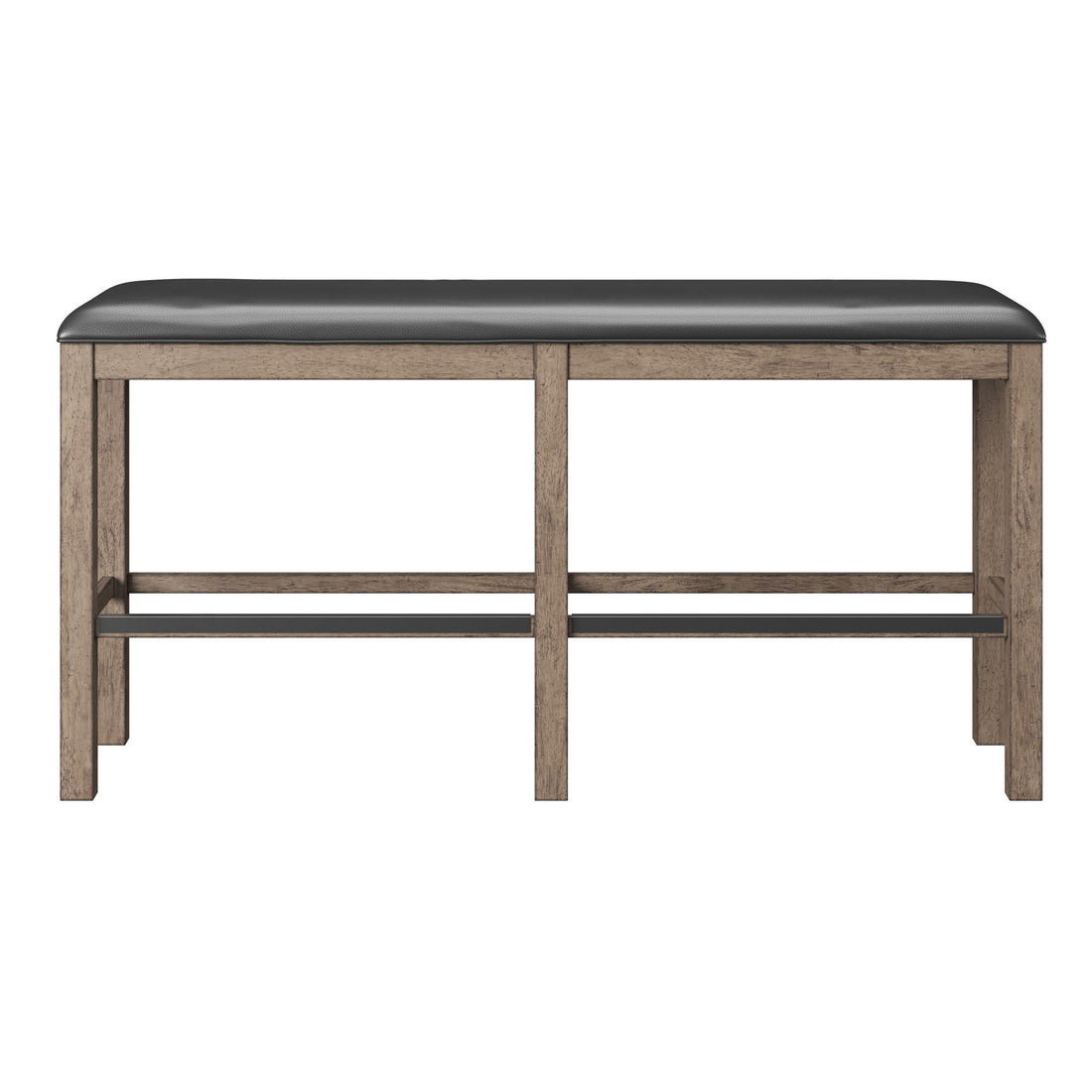 Benti Brown 60" Bar Height Bench Brown Solid Wood