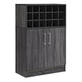 Wine & Bar Cabinet Grey Particle Board