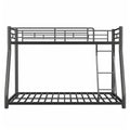 Metal Twin Over Full Bunk Bed Heavy Duty Sturdy Metal Noise Reduced Safety Guardrail Cpc Certified No Box Spring Needed,Black Box Spring Not Required Full Black Metal Bedroom Metal