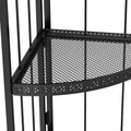 3 Tier Corner Open Shelf,Bookcase Freestanding Shelving Unit,Plant Stand Small Bookshelf For Living Room, Home Office, Kitchen, Small Space Black Corner Office American Design,Rustic Iron