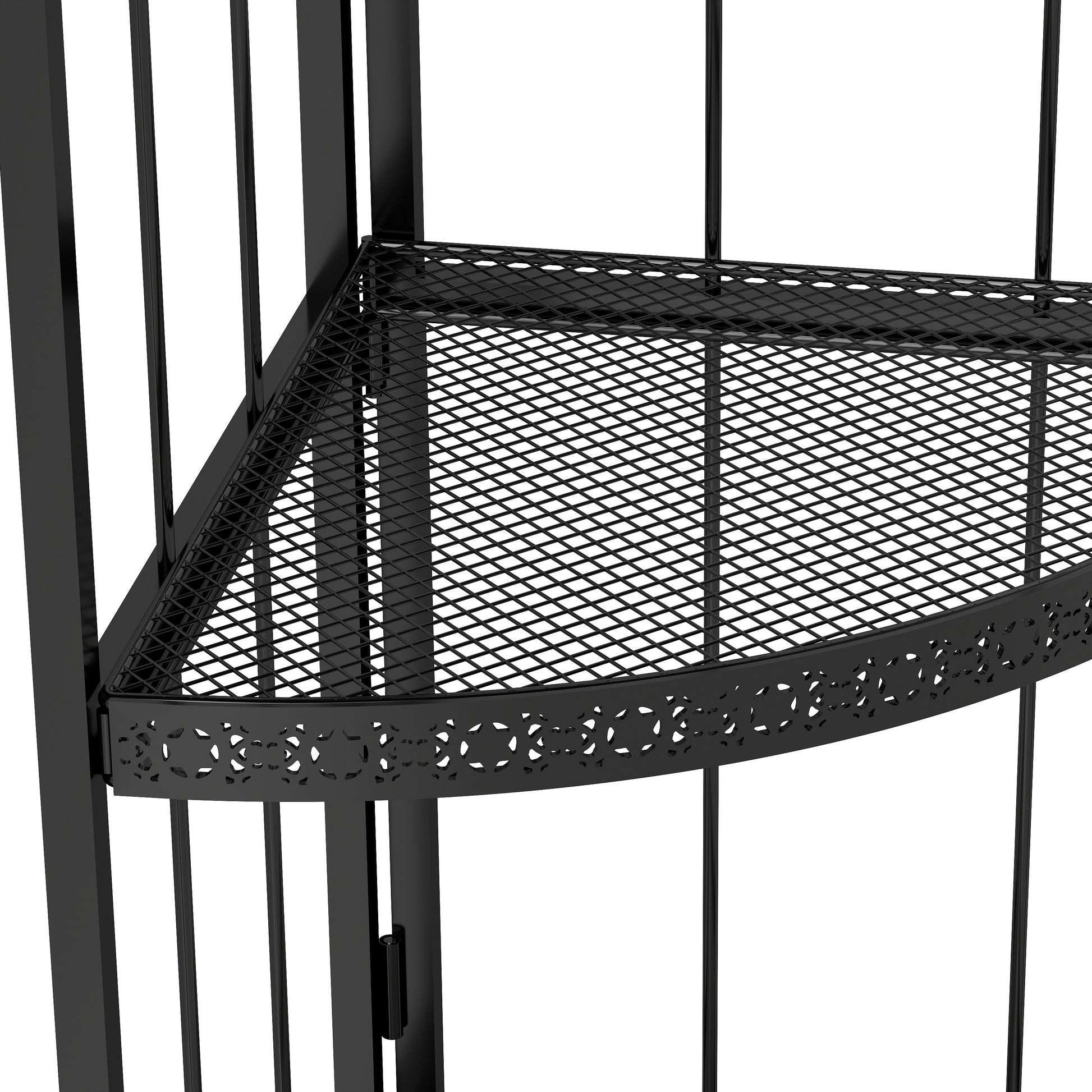 3 Tier Corner Open Shelf,Bookcase Freestanding Shelving Unit,Plant Stand Small Bookshelf For Living Room, Home Office, Kitchen, Small Space Black Corner Office American Design,Rustic Iron