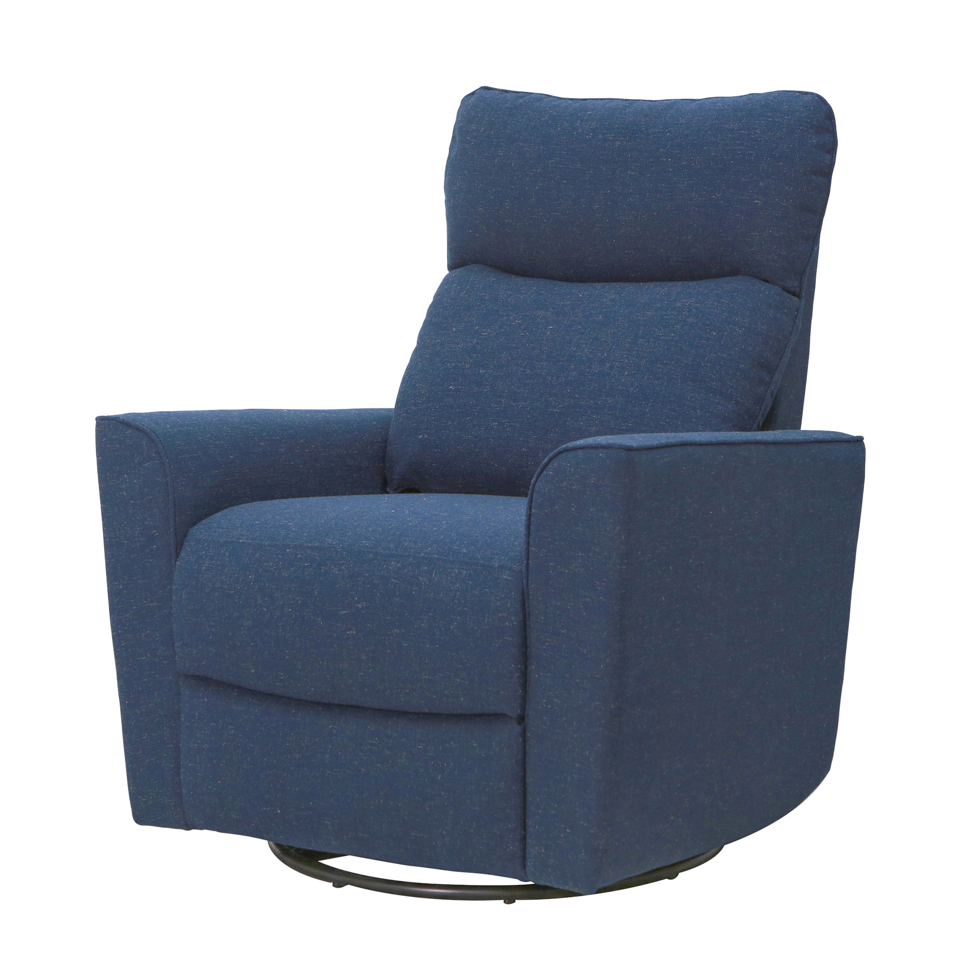 Soho Swivel Glider In Navy Navy Fabric