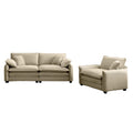 Modern Living Room Sofa Two Pieces Set, Suitable For Living Room And Small Apartment2 Pieces Sofa Set Consists Of A Single Seat Sofa And A 2 Seater Sofas,Tan Corduroy Tan Corduroy 3 Seat
